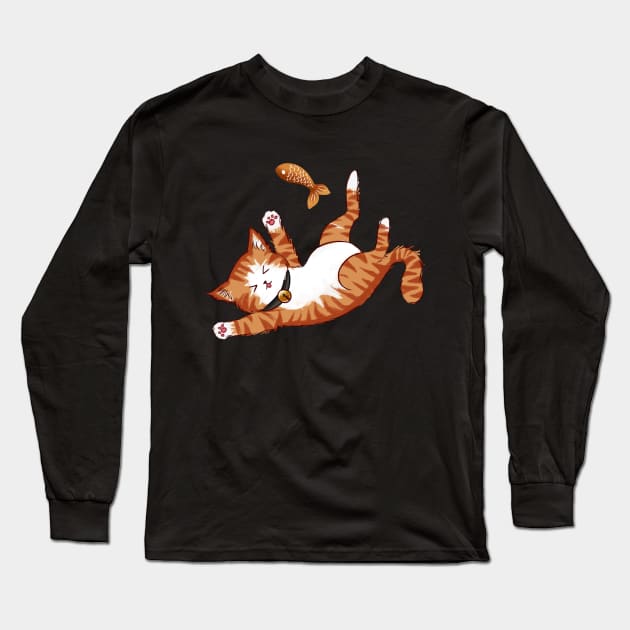 Ginger Cat Long Sleeve T-Shirt by gattoshou